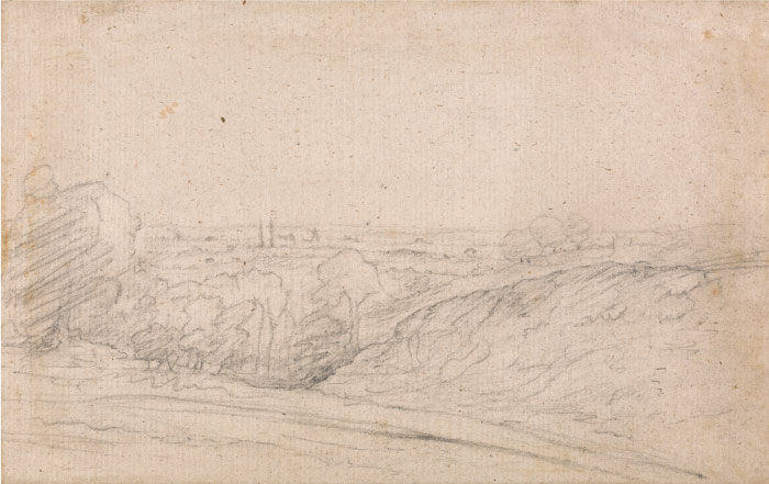 康斯坦布尔(John Constable)高清作品-风景速写手稿