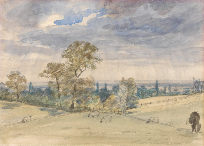 康斯坦布尔(John Constable)高清作品-风景水彩画