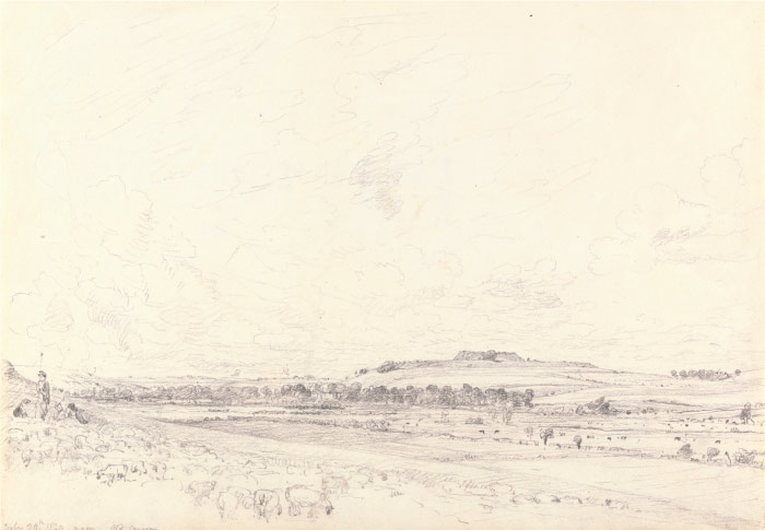 康斯坦布尔（John Constable）高清作品-草地上放羊
