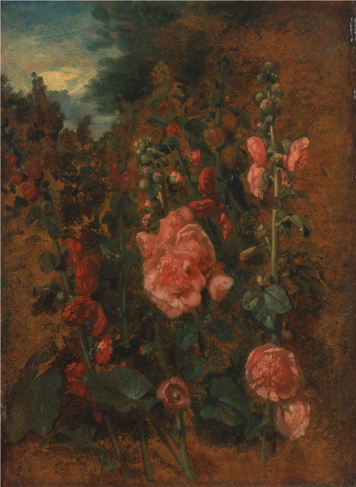 康斯坦布尔（John Constable）高清作品-蜀葵研究