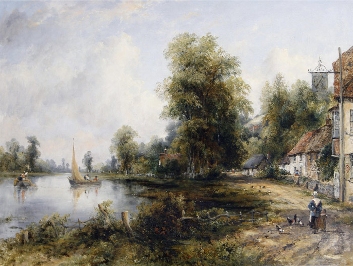 康斯坦布尔(John Constable)高清作品-乡村风景油画
