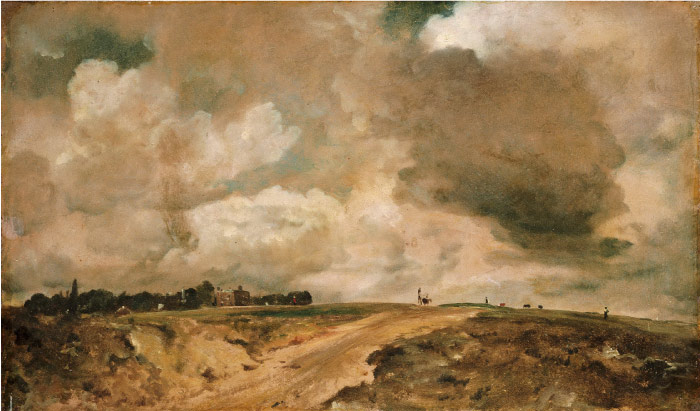康斯坦布尔（John Constable）高清作品- Road to the Spaniards, Hampstead