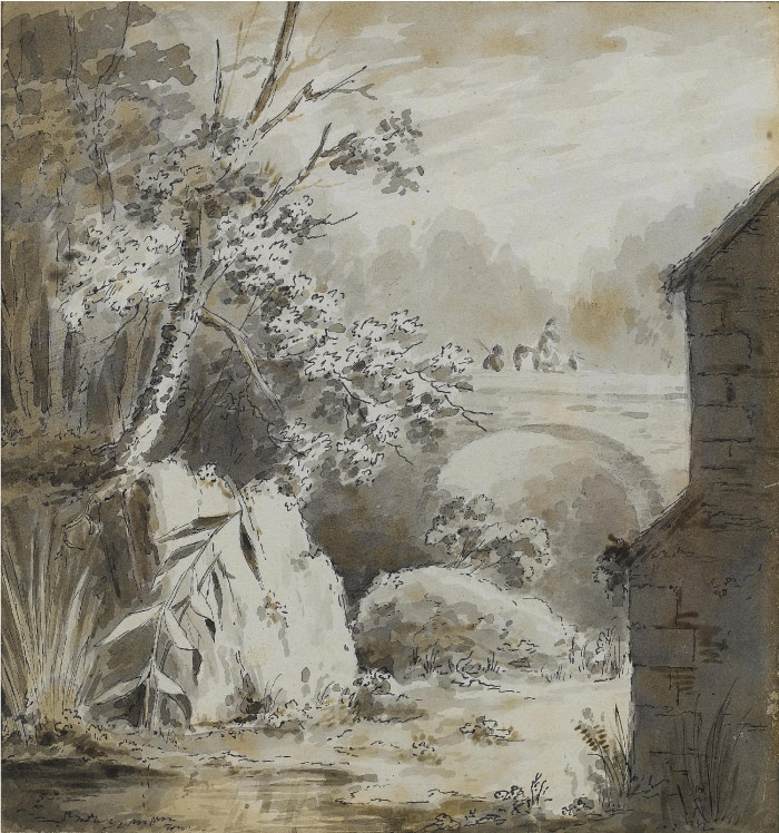 康斯坦布尔（John Constable）高清作品-乡村小桥