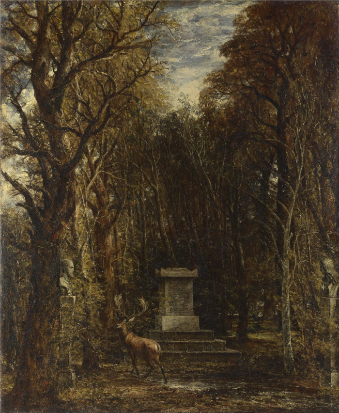 康斯坦布尔（John Constable）高清作品-约书亚·雷诺兹爵士的纪念碑