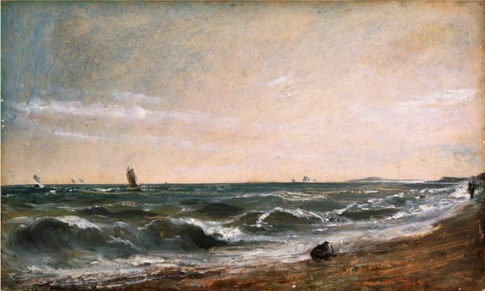 康斯坦布尔(John Constable)高清作品- 海岸风景油画