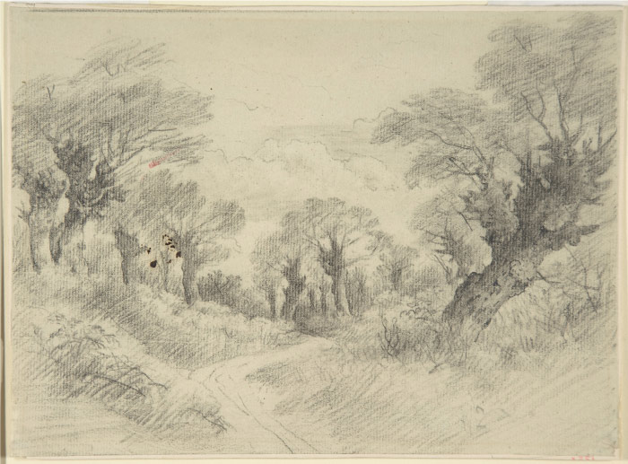 康斯坦布尔（John Constable）高清作品-路边的树