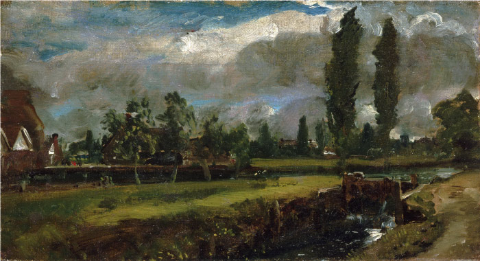 康斯坦布尔(John Constable)高清作品- 小河风景