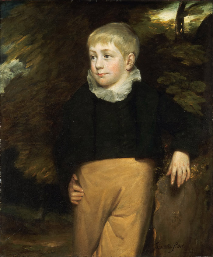 康斯坦布尔（John Constable）高清作品-Portrait of Master Crosby