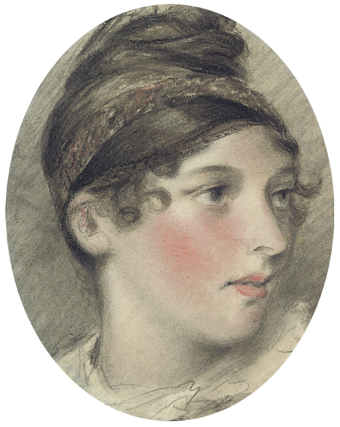 康斯坦布尔(John Constable)高清作品-一个女人的头像