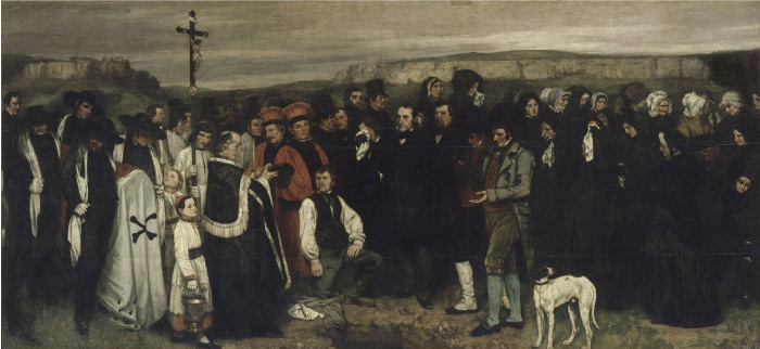 古斯塔夫·库尔贝（Gustave Courbet）高清作品-奥南的葬礼 A Burial at Ornans