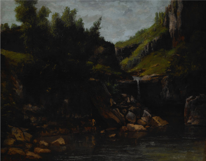 古斯塔夫·库尔贝（Gustave Courbet）高清作品-山涧小溪