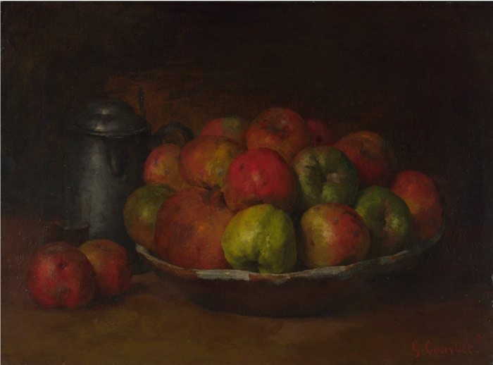 古斯塔夫·库尔贝（Gustave Courbet）高清作品-苹果和石榴