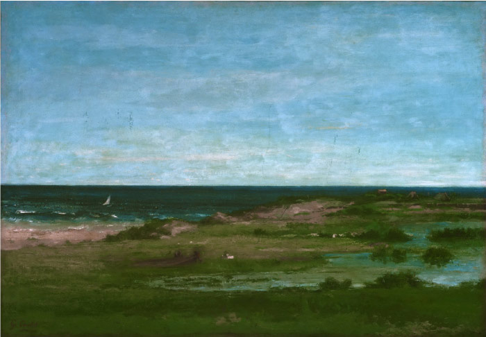 古斯塔夫·库尔贝（Gustave Courbet）高清作品平静的海边