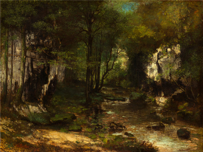 古斯塔夫·库尔贝（Gustave Courbet）高清作品茂密的森林