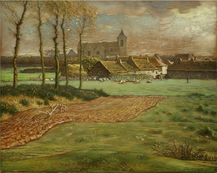 米勒 (Jean-François Millet)高清作品--乡村油画（67）