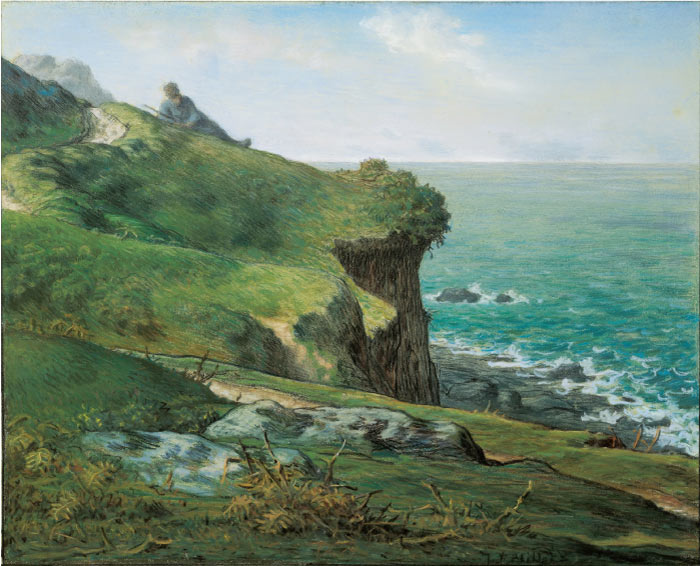 米勒 (Jean-François Millet)高清作品--格雷威尔的海边