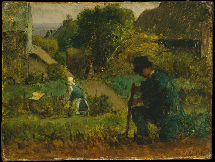 米勒 (Jean-François Millet)高清作品--忙碌的农民油画