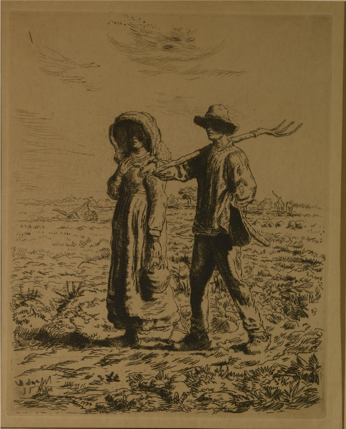 米勒 (Jean-François Millet)高清作品-农民夫妻
