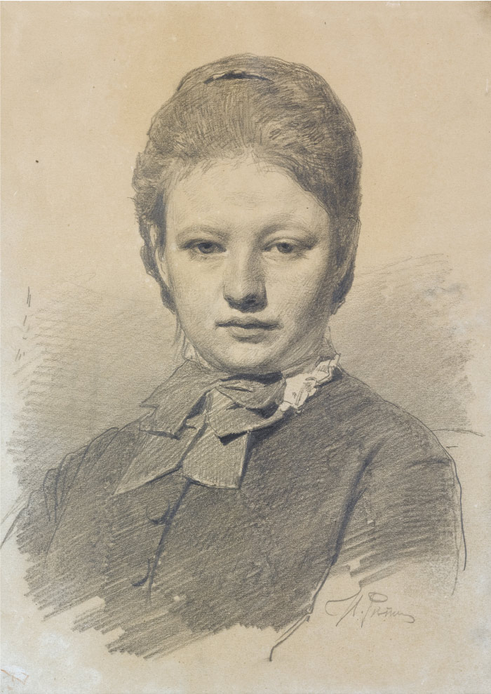 伊利亚·列宾（ Ilya Repin）高清油画作品-女士肖像
