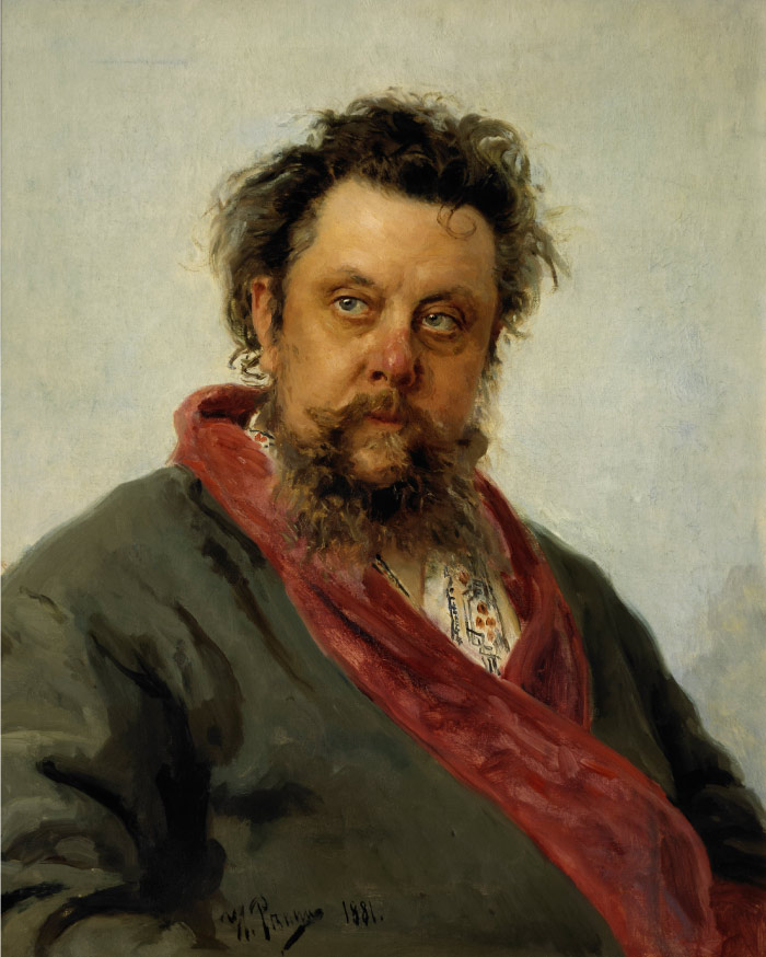 伊利亚·列宾（ Ilya Repin）高清油画作品=作曲家莫迪斯特·穆索尔