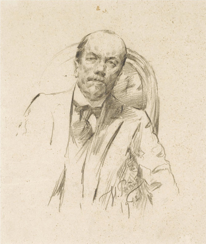 伊利亚·列宾（ Ilya Repin）高清油画作品-男士肖像