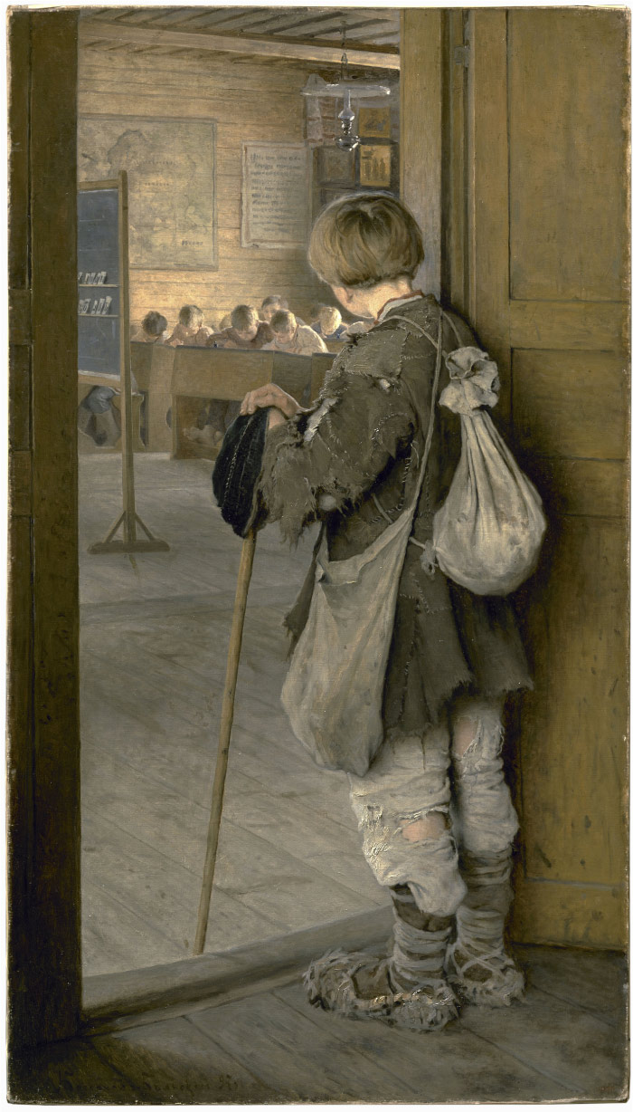 伊利亚·列宾（ Ilya Repin）高清油画作品-学校的门槛
