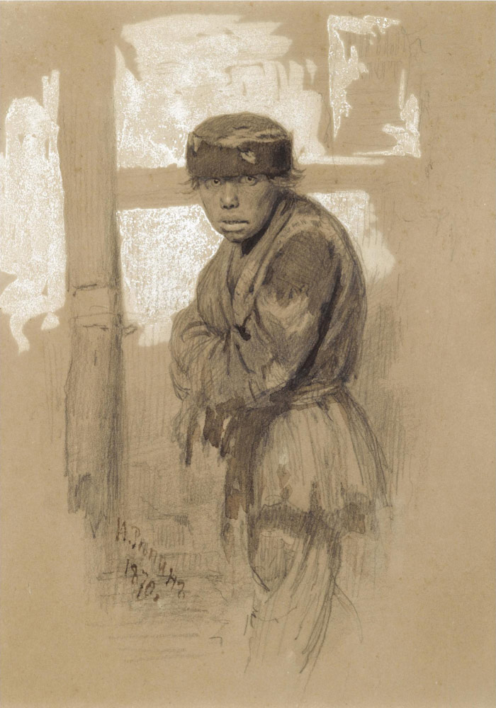 伊利亚·列宾（ Ilya Repin）高清油画作品-衣着褴褛的人