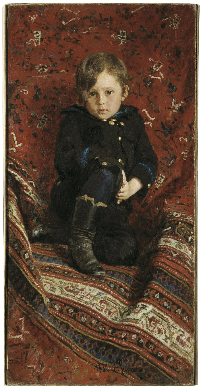 伊利亚·列宾（ Ilya Repin）高清油画作品-艺术家的儿子