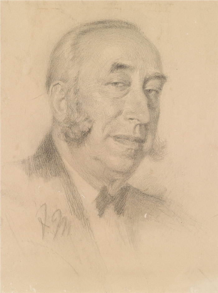 门采尔（Adolph Menzel）作品-男人肖像