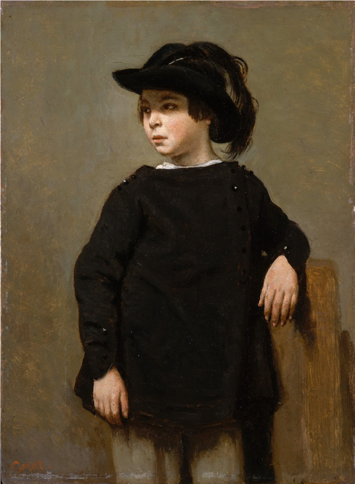 卡米尔·柯罗（Camille Corot）高清作品--小男孩肖像