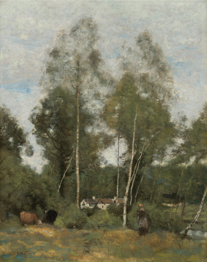 卡米尔·柯罗（Camille Corot）高清作品-农家小院065