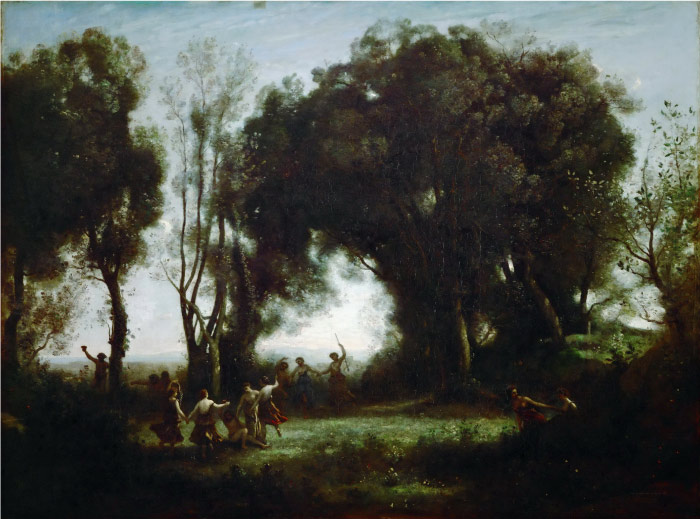 卡米尔·柯罗（Camille Corot）高清作品-树下舞蹈 053