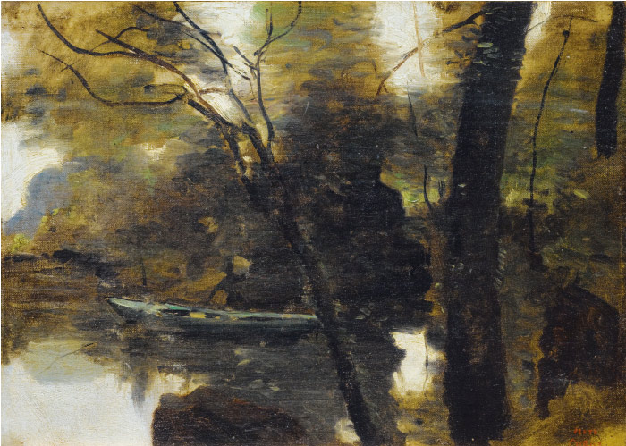 卡米尔·柯罗（Camille Corot）高清作品-河流风景-088