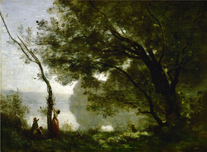 卡米尔·柯罗（Camille Corot）高清作品--《孟特芳丹的回忆》