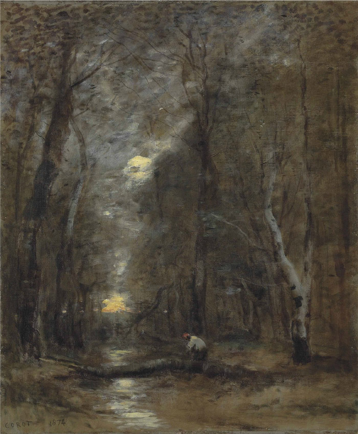 卡米尔·柯罗（Camille Corot）高清作品-茂密的树林 146