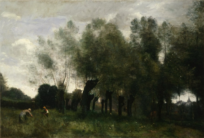 卡米尔·柯罗（Camille Corot）高清作品-080-森林风景油画