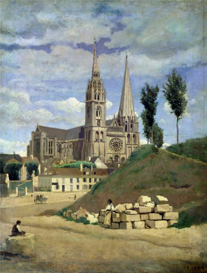 卡米尔·柯罗（Camille Corot）高清作品--教堂