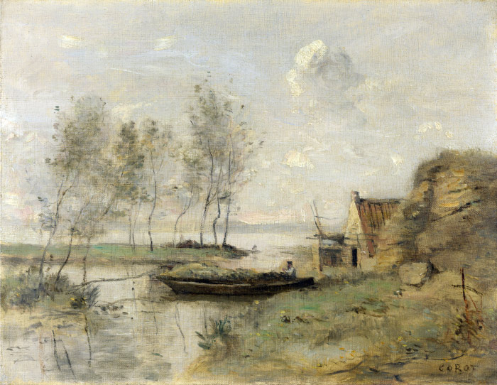 卡米尔·柯罗（Camille Corot）高清作品-划船的渔夫