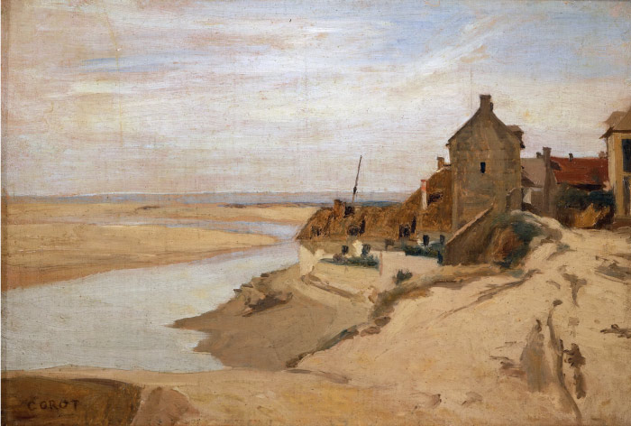 卡米尔·柯罗（Camille Corot）高清作品-河流村庄 117