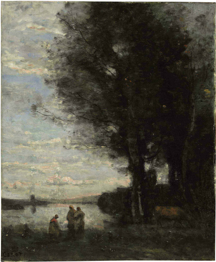 卡米尔·柯罗（Camille Corot）高清作品--树下的村妇