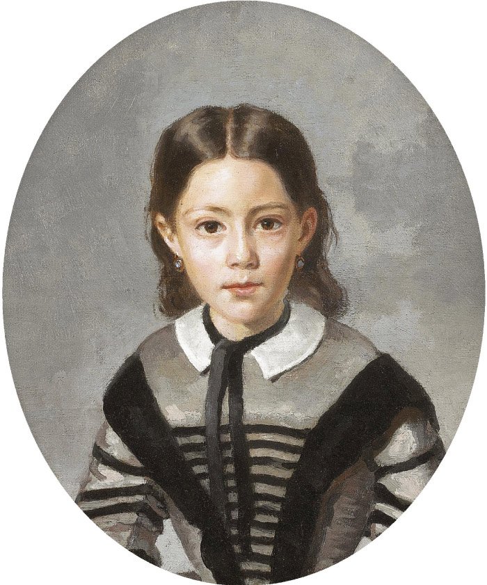 卡米尔·柯罗（Camille Corot）高清作品-Louise Laure Baudot at Nine Years