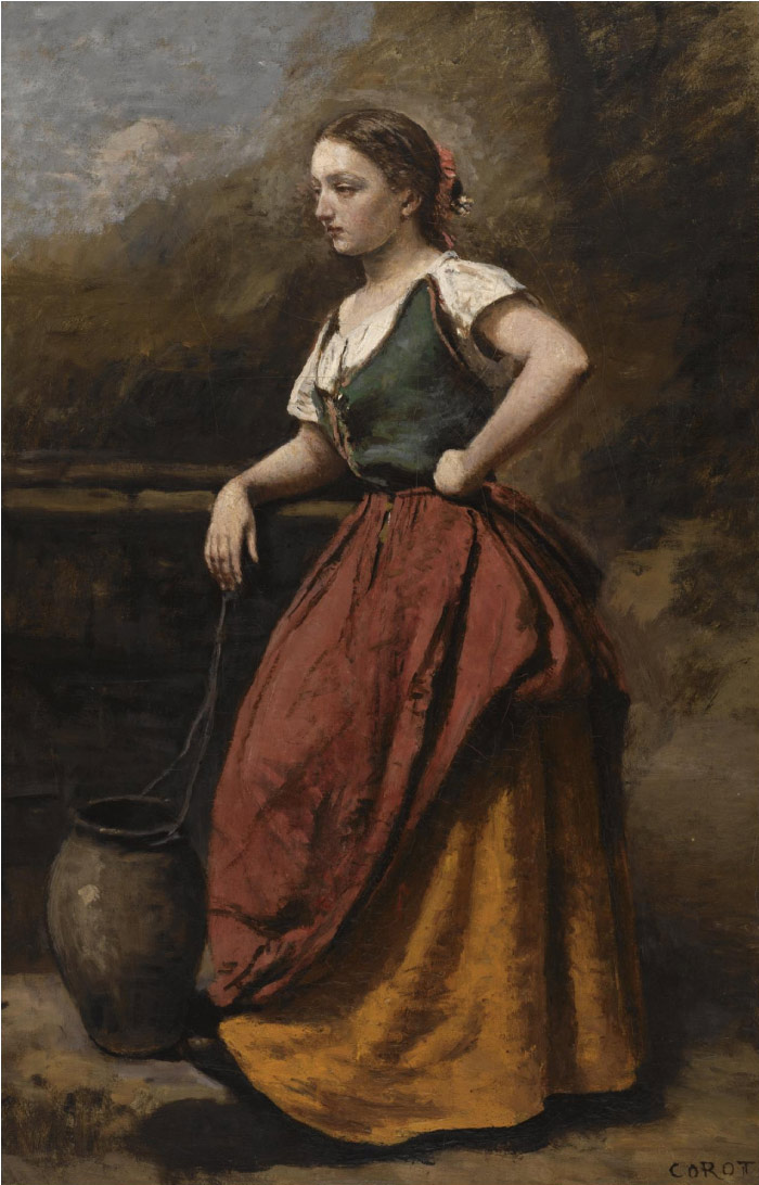 卡米尔·柯罗（Camille Corot）高清作品-Young Woman at the Well