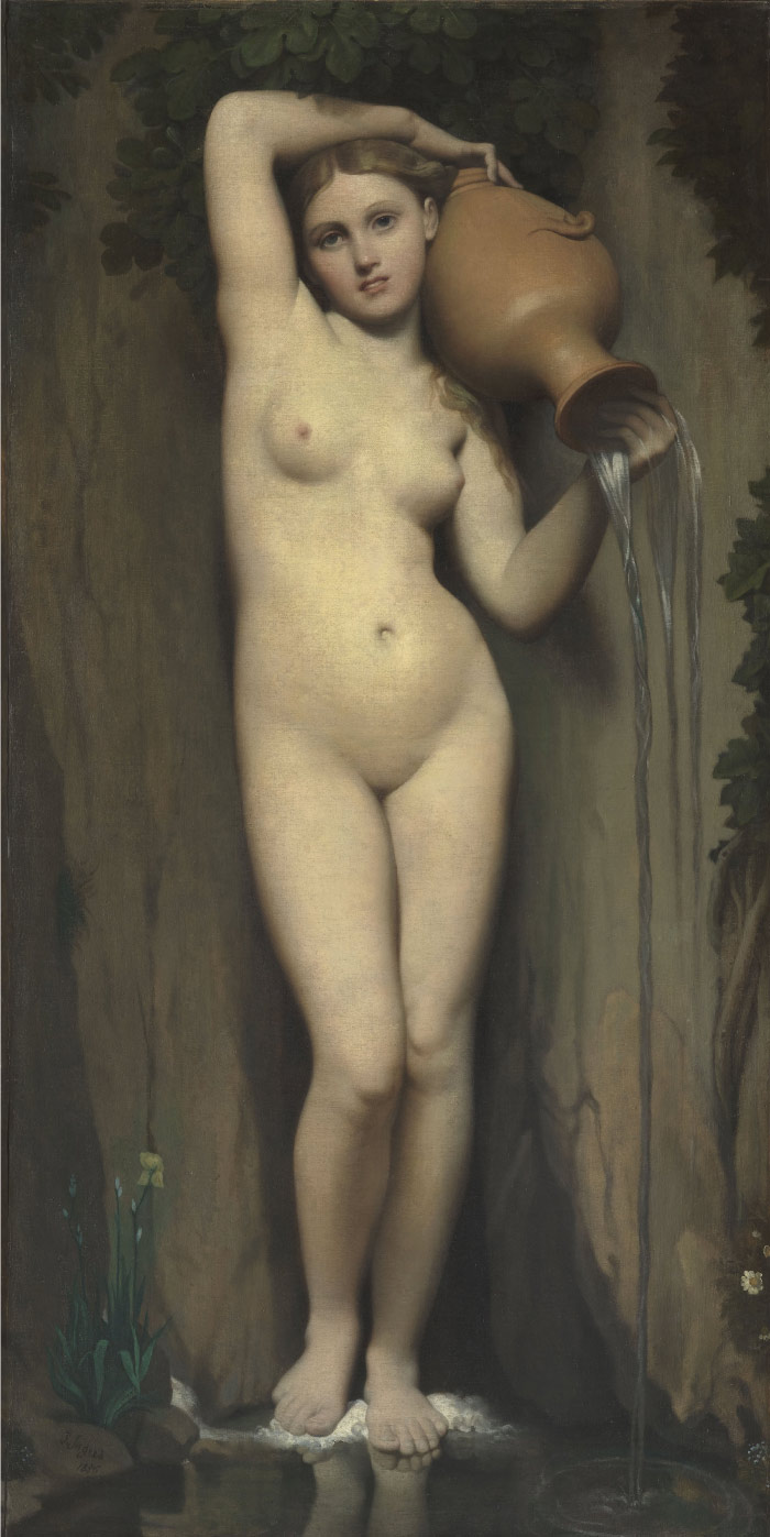 安格尔（Jean Auguste Dominique Ingres）高清作品-泉 春之仙女高清
