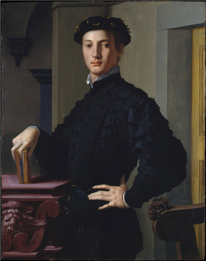 安格尔（Jean Auguste Dominique Ingres）高清作品-拿书的男人全身像