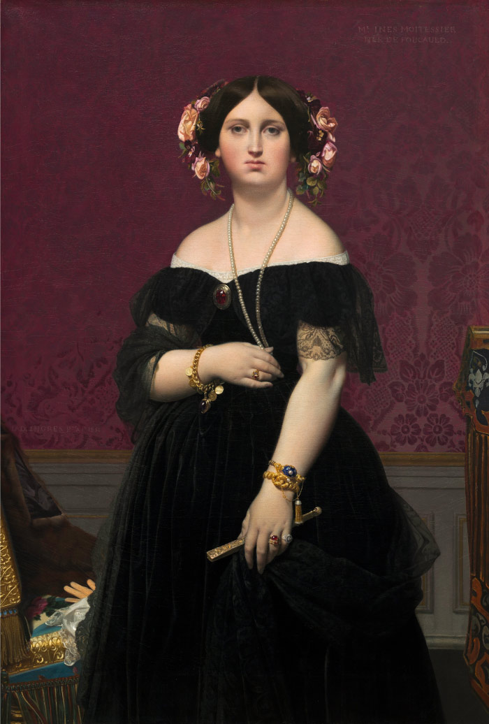 安格尔（Jean Auguste Dominique Ingres）高清作品-穆瓦特西耶夫人