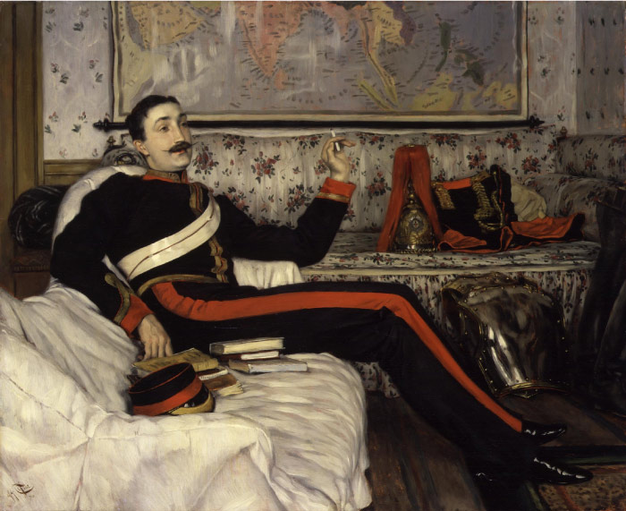 詹姆斯·天梭(James Tissot)高清作品-弗雷德里克·古斯塔夫斯·伯纳比上校