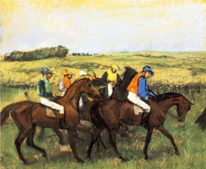埃德加·德加（Degas Edgar）-1885马匹比赛粉彩