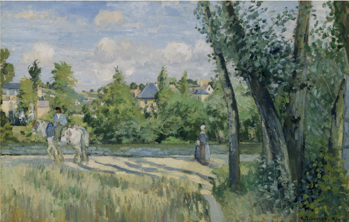 毕沙罗（Camille Pissarro）高清作品-彭退斯路的阳光