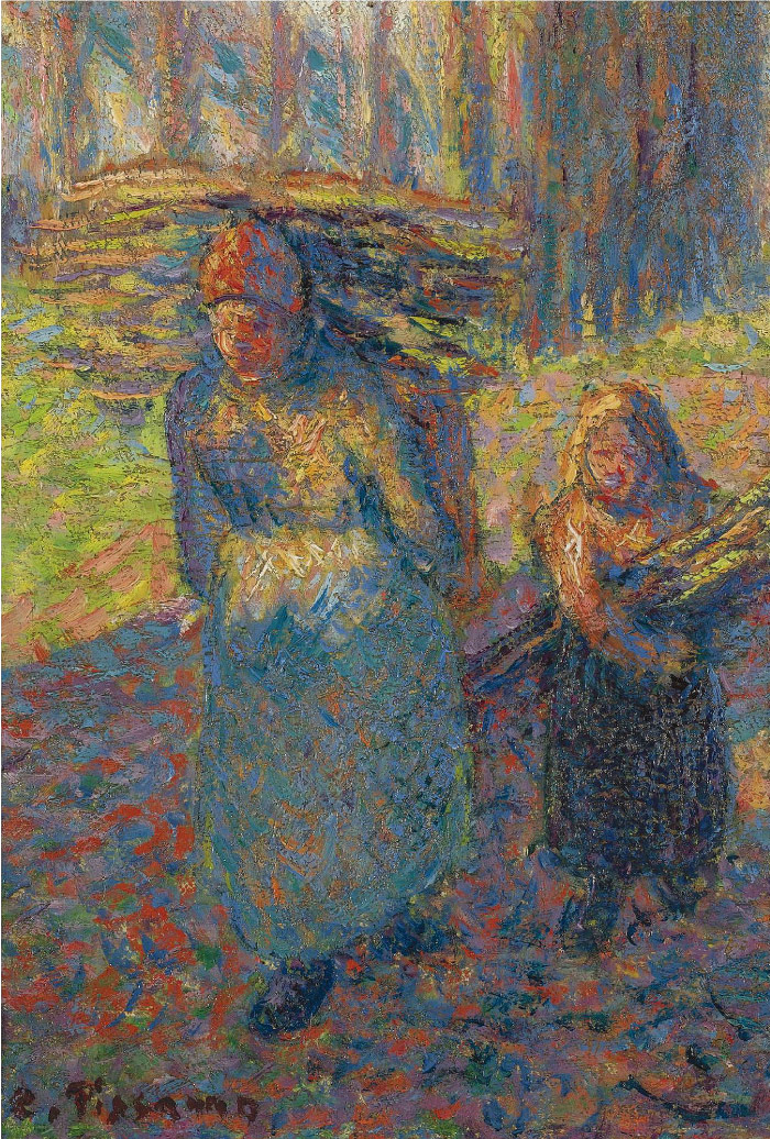 毕沙罗（Camille Pissarro）高清作品-拾柴（187）