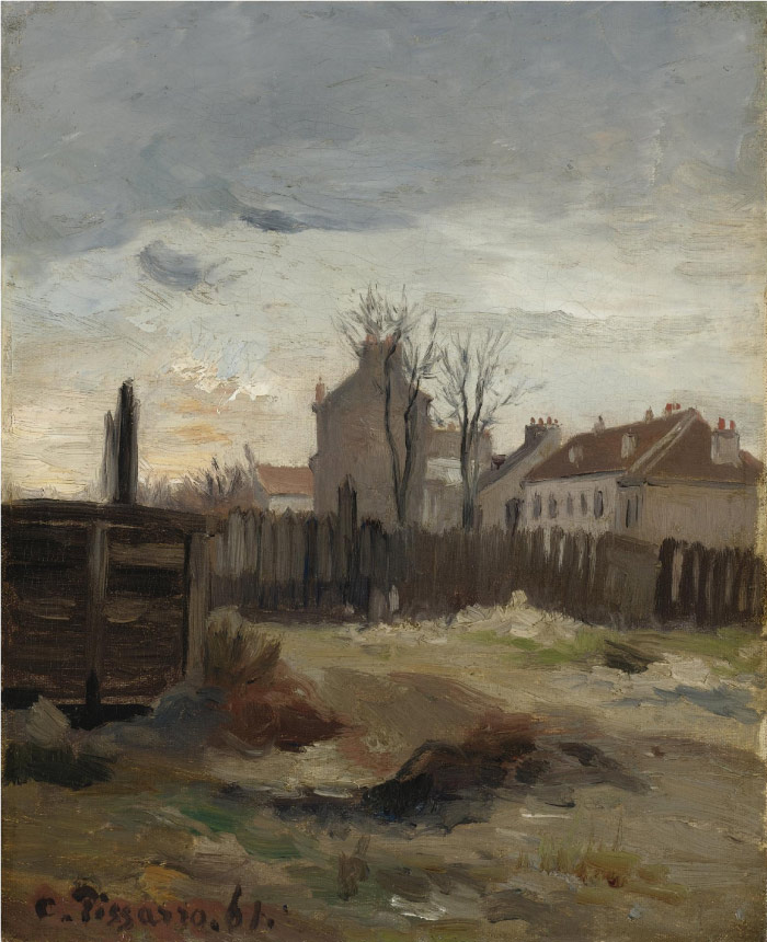 毕沙罗（Camille Pissarro）高清作品 -冬天的农庄（195）